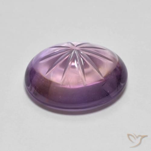 Améthyste Violet moyen naturelle ovale, 8.11 ct, Transparent