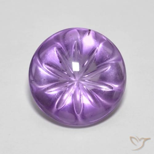 5.96ct Naturel Violet Iris Améthyste, Tour, Transparent