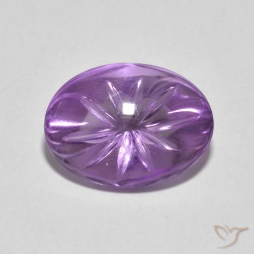 4.25ct Naturel Violet moyen Améthyste, ovale, Transparent