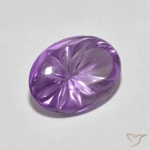 Améthyste Violet moyen naturelle ovale, 4.25 ct, Transparent