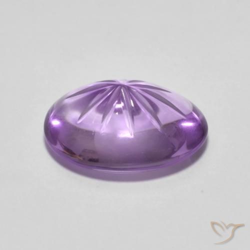 Améthyste Violet moyen naturelle ovale, 4.25 ct, Transparent