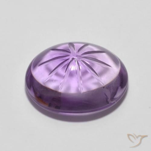 Améthyste Violet Iris naturelle ovale, 6.19 ct, Transparent