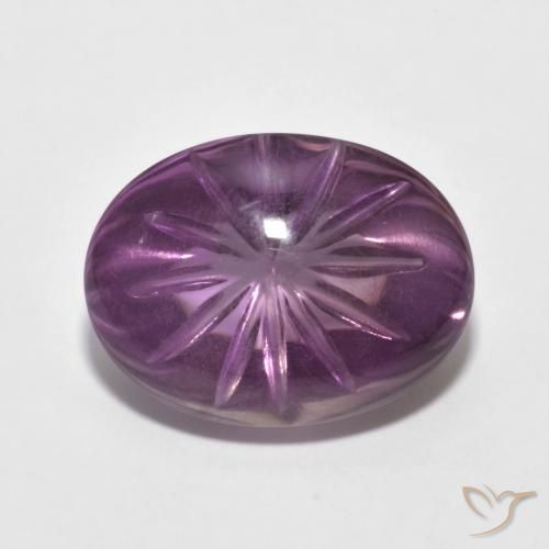 Améthyste Violet Rosâtre naturelle Coupe ovale, 8.75 ct, Transparent