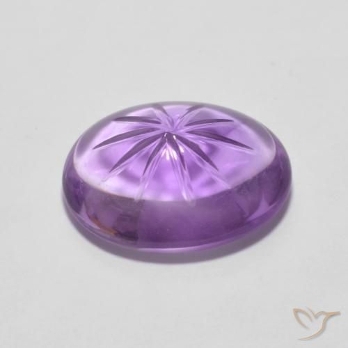 Améthyste Violet Iris naturelle ovale, 4.82 ct, Transparent