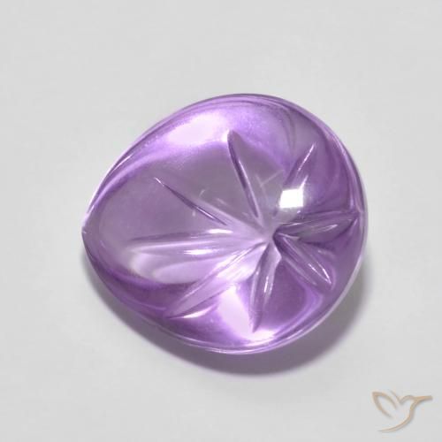 Améthyste Violet moyen naturelle En forme de poire, 4.80 ct, Transparent