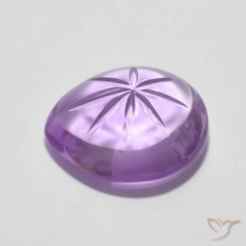 Améthyste Violet moyen naturelle En forme de poire, 4.80 ct, Transparent