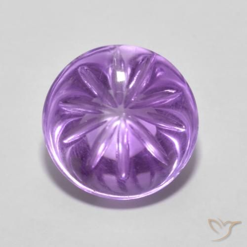 5.67ct Naturel Violet Iris Améthyste, Tour, Transparent