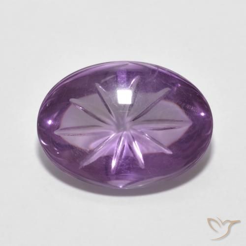 5.68ct Naturel Violet moyen Améthyste, ovale, Transparent