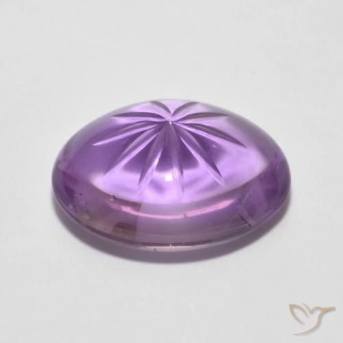 Améthyste Violet moyen naturelle ovale, 6.80 ct, Transparent