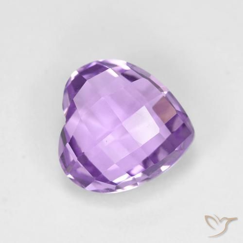 Améthyste Violet moyen naturelle Cœur, 1.99 ct, VVS