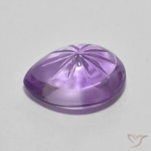 Améthyste Violet vif naturelle En forme de poire, 4.35 ct, Transparent