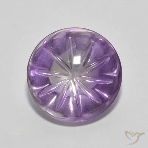 5.46ct Naturel Violet foncé Améthyste, Tour, Transparent