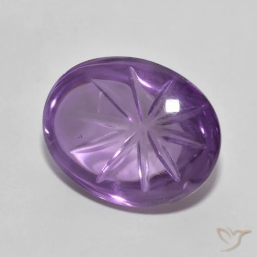 Améthyste Violet moyen naturelle ovale, 9.42 ct, Transparent