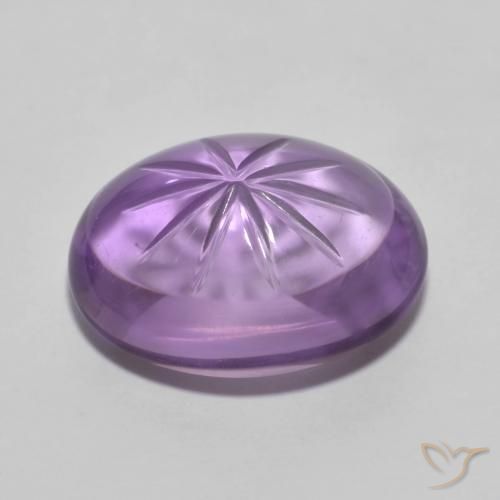 Améthyste Violet moyen naturelle ovale, 9.42 ct, Transparent
