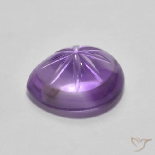 Améthyste Violet moyen naturelle En forme de poire, 4.09 ct, Transparent