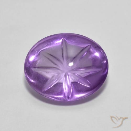 4.11ct Naturel Violet moyen Améthyste, ovale, Transparent