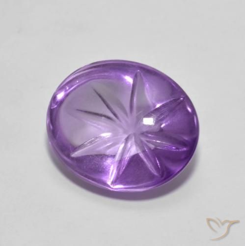 Améthyste Violet moyen naturelle ovale, 4.11 ct, Transparent