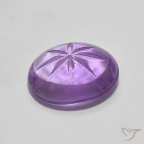 Améthyste Violet moyen naturelle ovale, 4.11 ct, Transparent