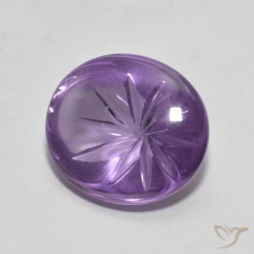 Améthyste Violet foncé naturelle ovale, 5.91 ct, Transparent