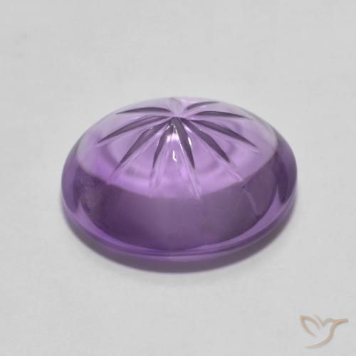 Améthyste Violet foncé naturelle ovale, 5.91 ct, Transparent
