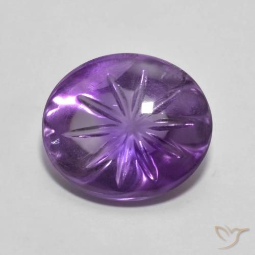 5.92ct Naturel Violet vif Améthyste, ovale, Transparent