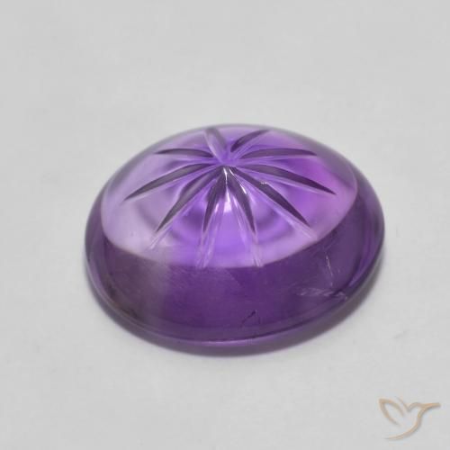 Améthyste Violet vif naturelle ovale, 5.92 ct, Transparent