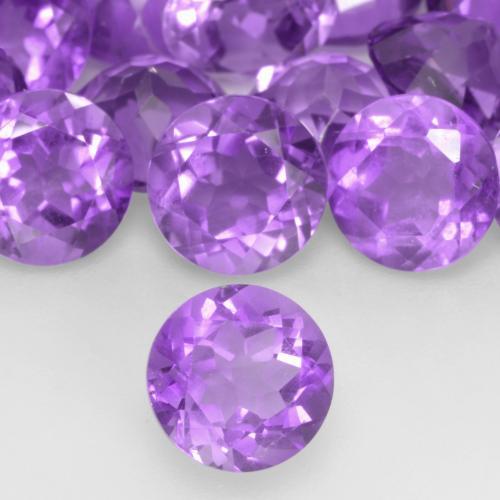 Améthyste Violet vif naturelle Coupe roude, 1.20 ct, VS