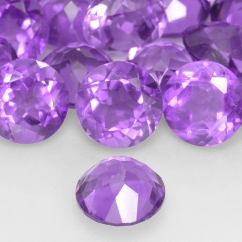 Améthyste Violet vif naturelle Coupe roude, 1.20 ct, VS