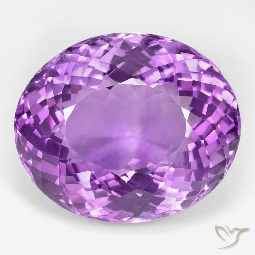 Améthyste Pourpre violacé profond naturelle ovale, 39.22 ct, VVS-VS
