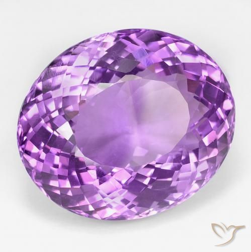 Améthyste Pourpre violacé profond naturelle ovale, 39.22 ct, VVS-VS