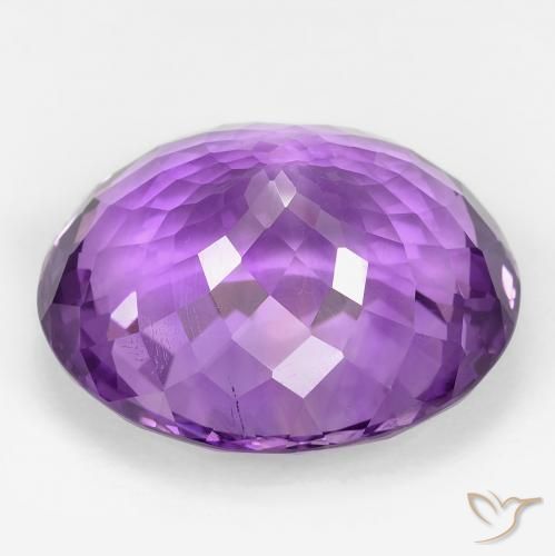 Améthyste Pourpre violacé profond naturelle ovale, 39.22 ct, VVS-VS