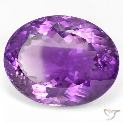 Améthyste Medium Dark-Violet naturelle ovale, 50.87 ct, VS