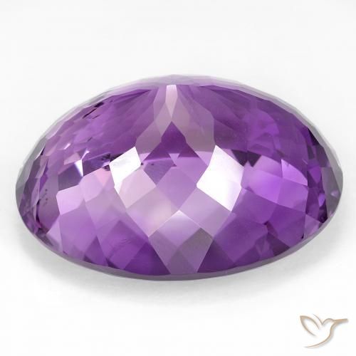 Améthyste Medium Dark-Violet naturelle ovale, 50.87 ct, VS