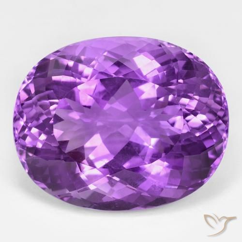 39.31ct Naturel Violet vif Améthyste, ovale, VVS-VS