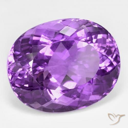 Améthyste Violet vif naturelle ovale, 39.31 ct, VVS-VS