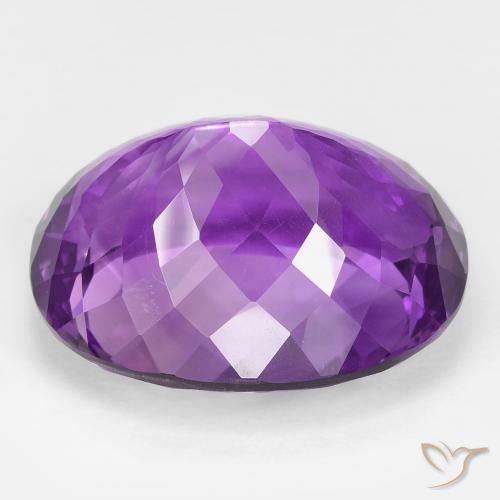 Améthyste Violet vif naturelle ovale, 39.31 ct, VVS-VS