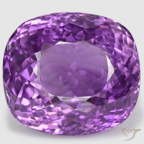 95.38ct Naturel Pourpre violacé moyen Améthyste, Coussin, VS