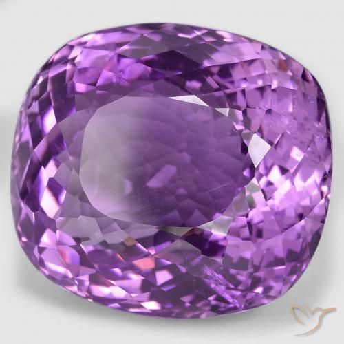 Améthyste Pourpre violacé moyen naturelle Coussin, 95.38 ct, VS