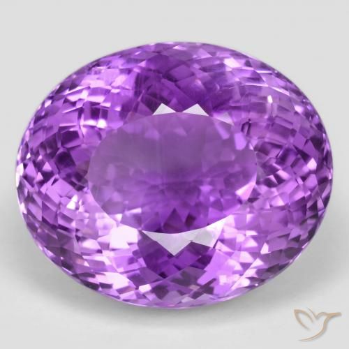 61.12ct Naturel Violet moyen Améthyste, ovale, VVS
