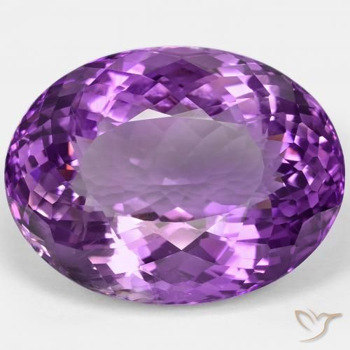 85.07ct Naturel Violet rose vif Améthyste, ovale, VVS-VS