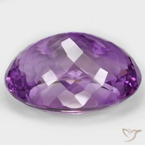 Améthyste Violet rose vif naturelle ovale, 85.07 ct, VVS-VS