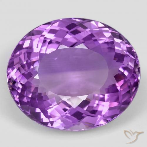 62.72ct Naturel Violet vif Améthyste, ovale, VVS-VS