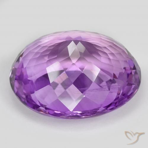 Améthyste Violet vif naturelle ovale, 62.72 ct, VVS-VS