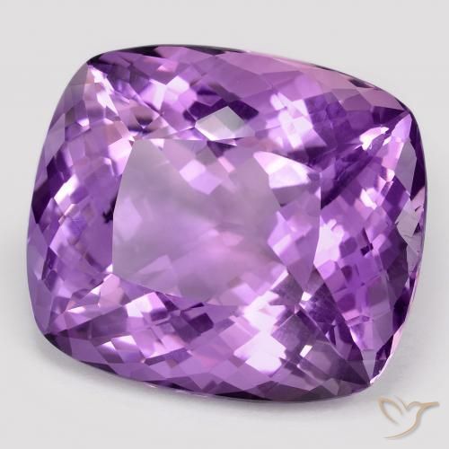 Améthyste Violet intense naturelle Coussin, 55.74 ct, VVS
