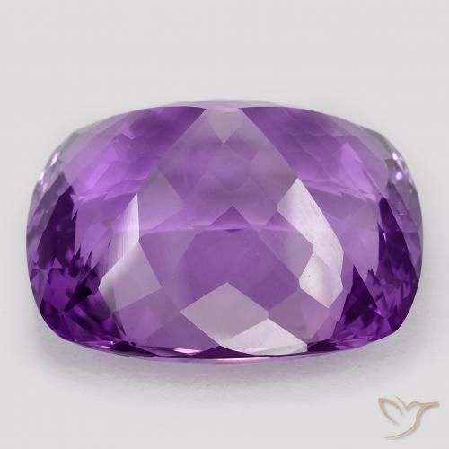 Améthyste Violet intense naturelle Coussin, 55.74 ct, VVS