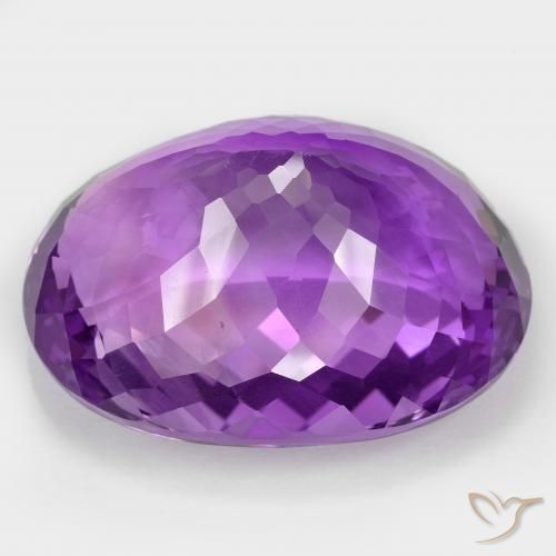 Améthyste Violet intense naturelle ovale, 104.56 ct, VS
