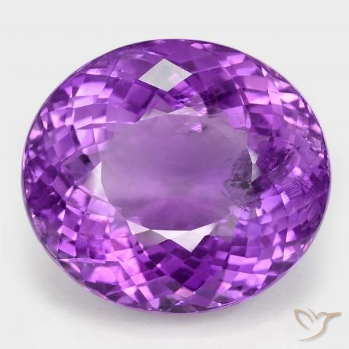 58.32ct Naturel Violet intense Améthyste, ovale, VS