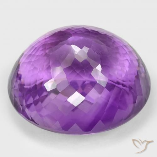 Améthyste Violet intense naturelle ovale, 108.70 ct, VS