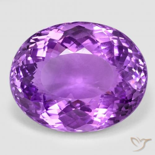 Améthyste Pourpre violacé profond naturelle ovale, 50.94 ct, VVS