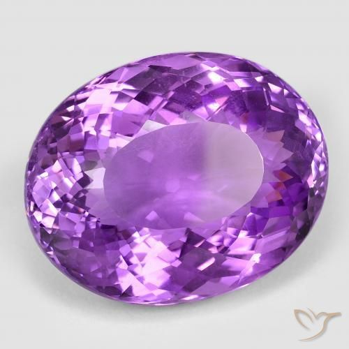 Améthyste Pourpre violacé profond naturelle ovale, 50.94 ct, VVS